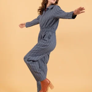 COVERALL LEIKO - NAVY CHAIN STRIPE
